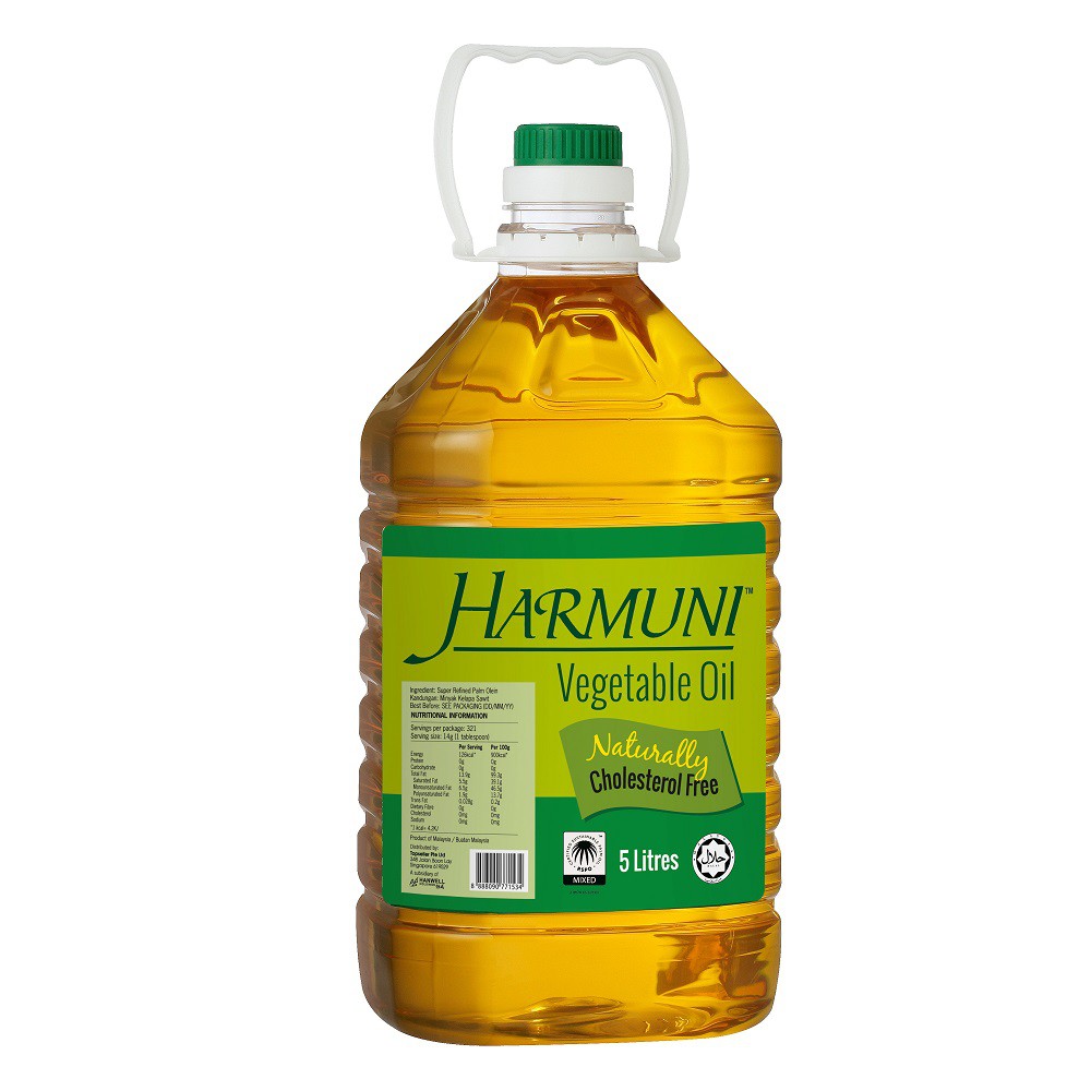 Harmuni Vegetable Oil Rspo, 5L (Halal) (Halal)