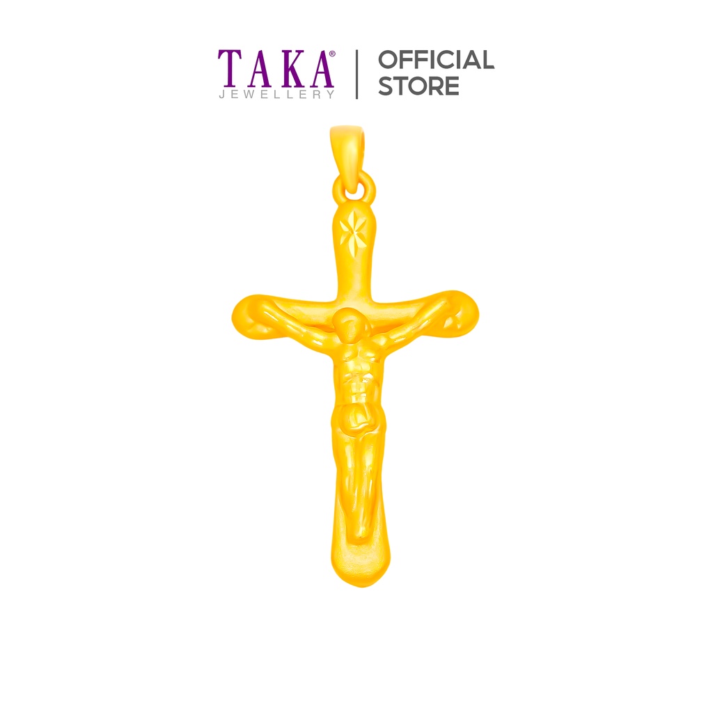 TAKA Jewellery 999 Pure Gold Pendant Cross