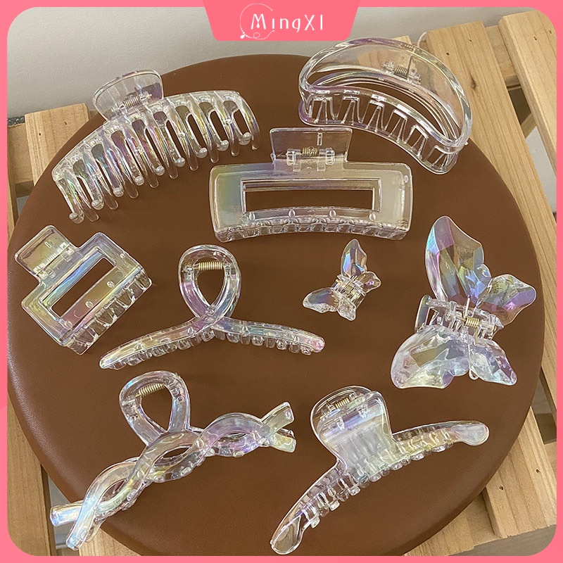 Mermaid Girls Big Hair Clip Korean Style Fashion Transparent Pearl Hair Clamp High-quality Shark Clip Women&#039;s Headdress