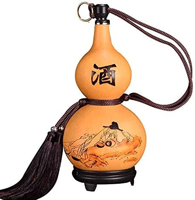 Natural Wine Gourd, Outdoor Portable Water Bottle, Water, Wine, Medicine Gourd (9&quot; tall)
