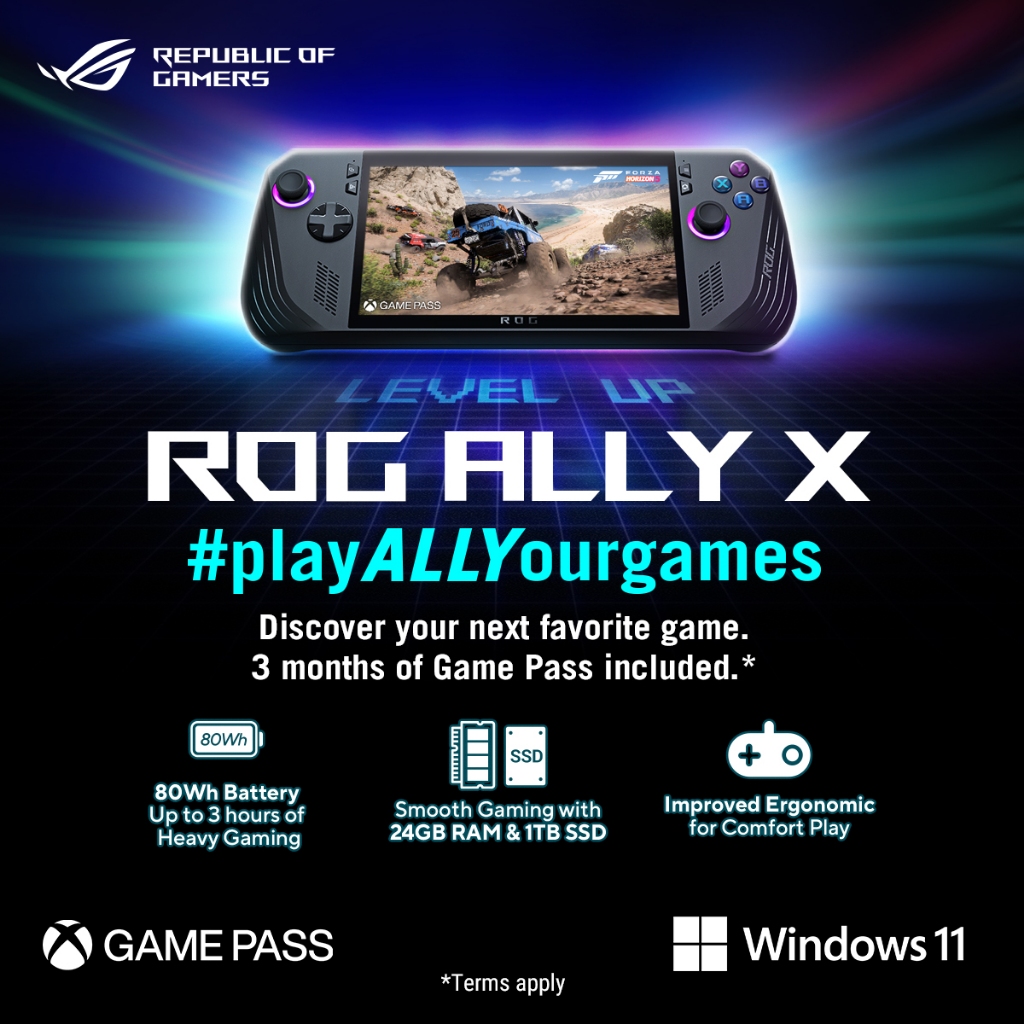 ASUS ROG Ally X (2024) RC72LA-NH007W Gaming Handheld (AMD Ryzen Z1 Extreme | AMD Radeon | 12GB + 12GB/1TB)